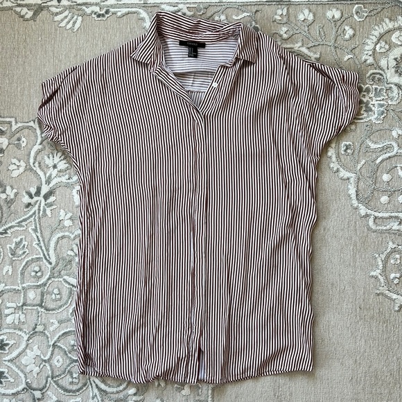 Forever 21 Stripped Button up Blouse - Picture 1 of 2